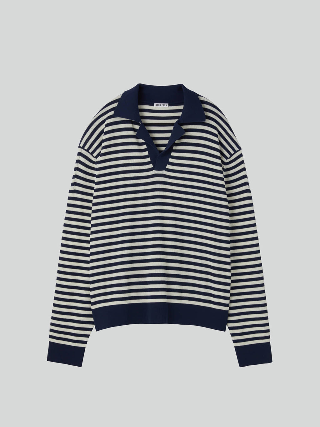 Recto - Marina Summer Polo Knit Top (Navy) product image 4 | TRAB K-Fashion Australia