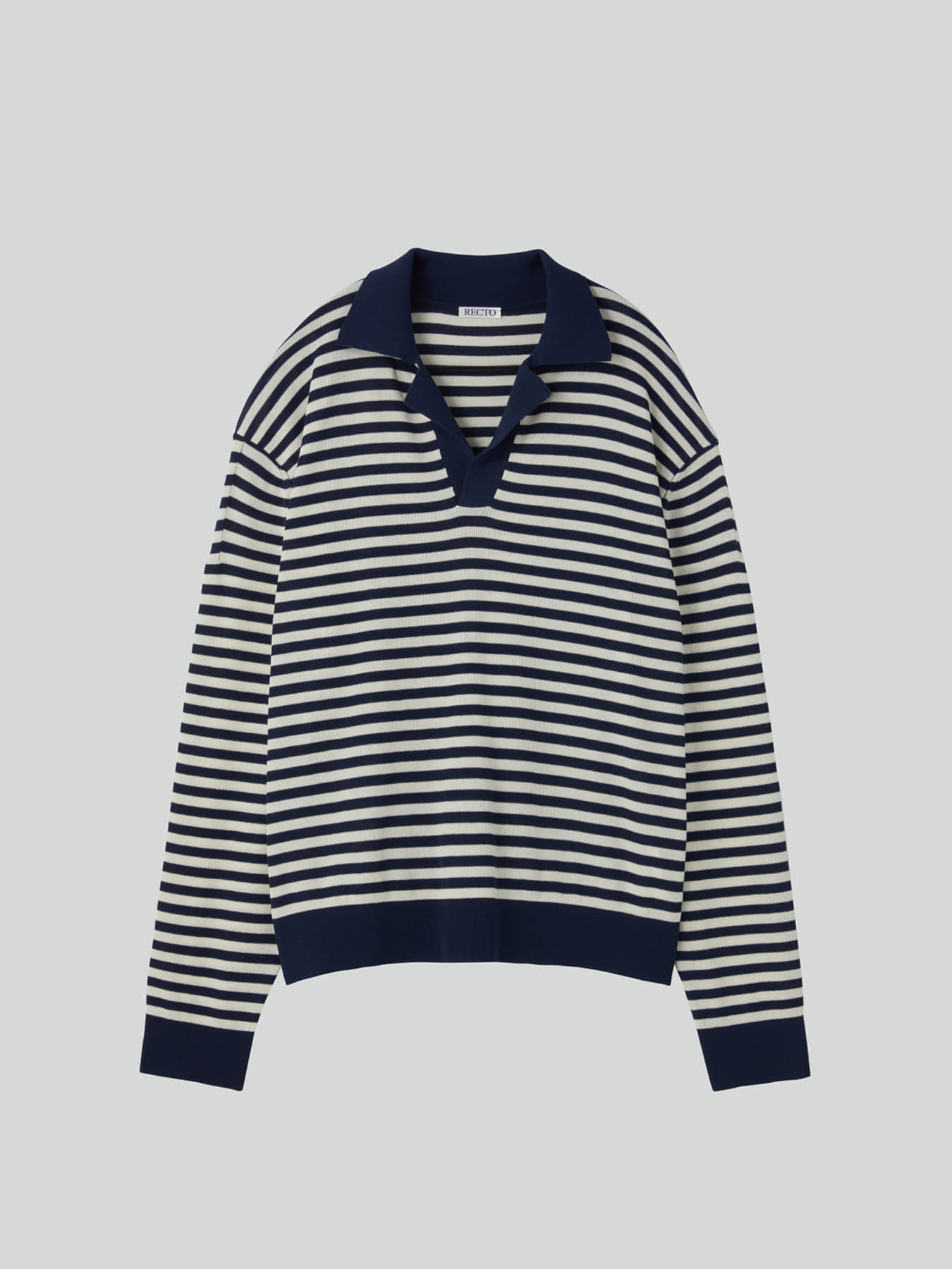 Recto - Marina Summer Polo Knit Top (Navy) product image 4 | TRAB K-Fashion Australia