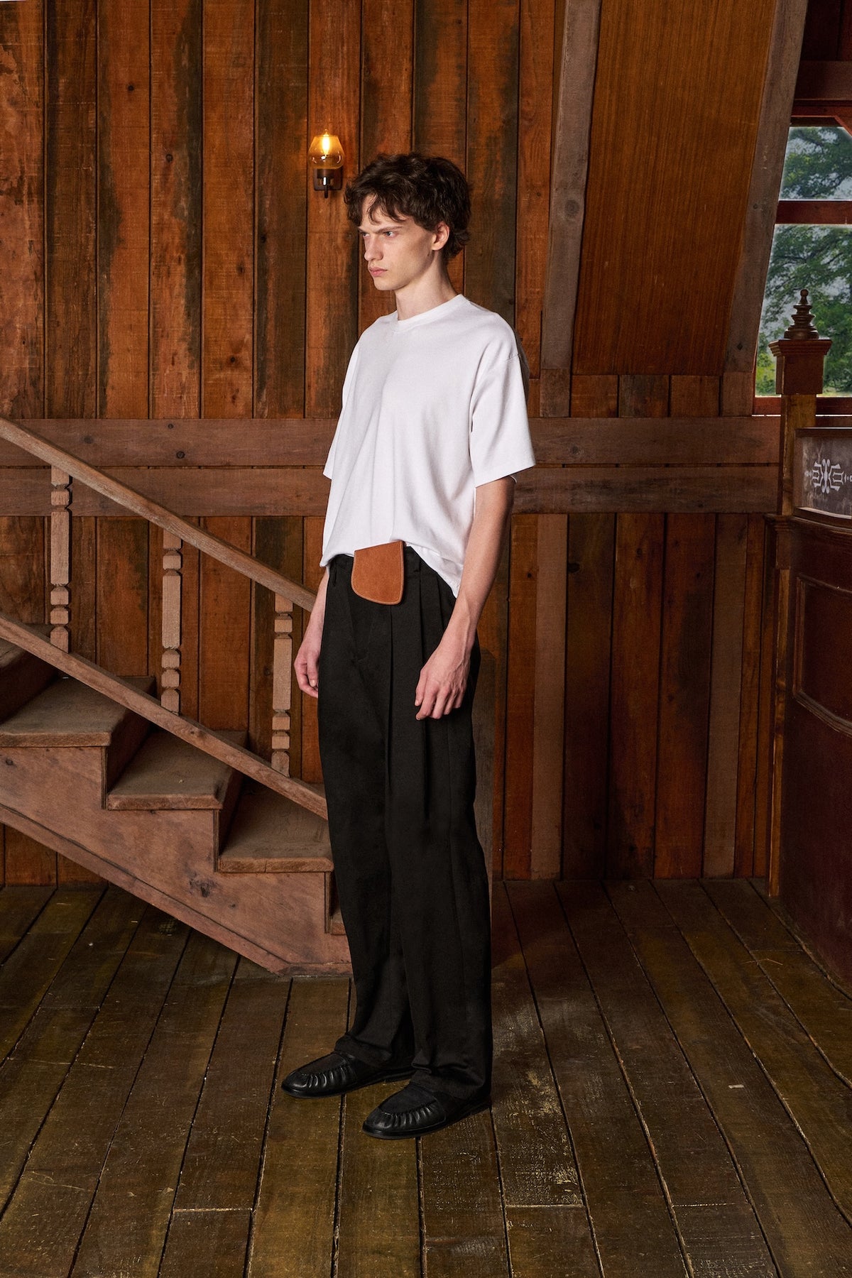 STU - Arch Pleat Cotton Pants (Black) product image 12 | TRAB K-Fashion Australia
