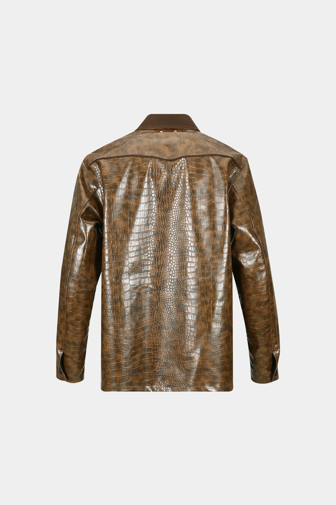 Andersson Bell - Faux Leather Work Jacket (Brown) product image 12 | TRAB K-Fashion Australia