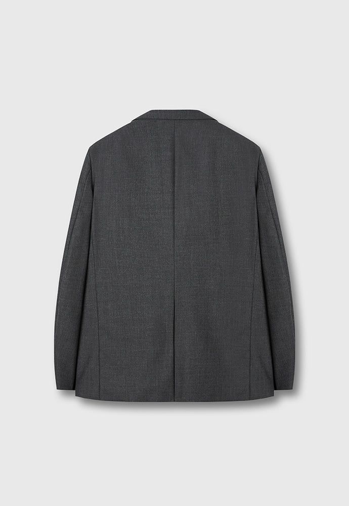 Tonywack - Virgin Wool Relaxed Tailored Jacket (Grey) product image 9 | TRAB K-Fashion Australia