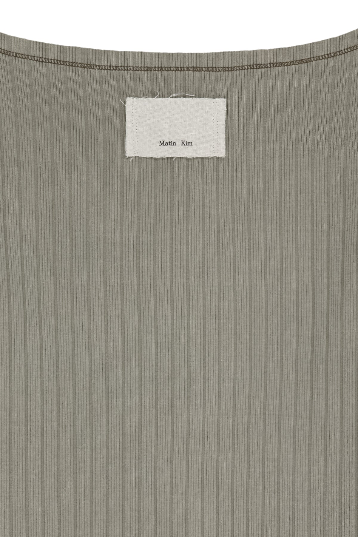 Matin Kim - Vintage Washed Ribbed Snap Top (Light Khaki) product image 5 | TRAB K-Fashion Australia
