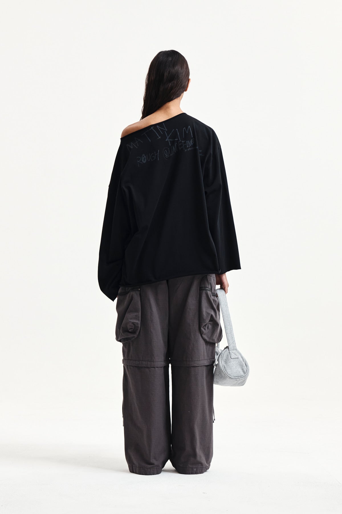 Matin Kim - Detachable Cargo Pants (Charcoal) product image 7 | TRAB K-Fashion Australia