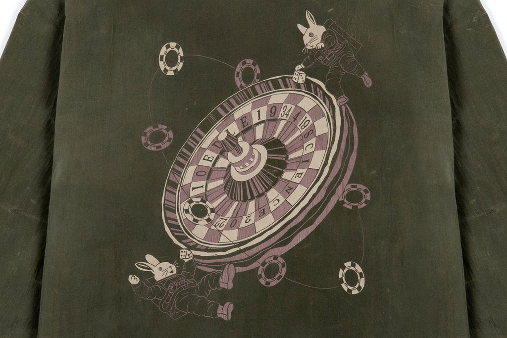 Ioedle - Zero Gravity Casino Windbreaker (Olive) product image 5 | TRAB K-Fashion Australia