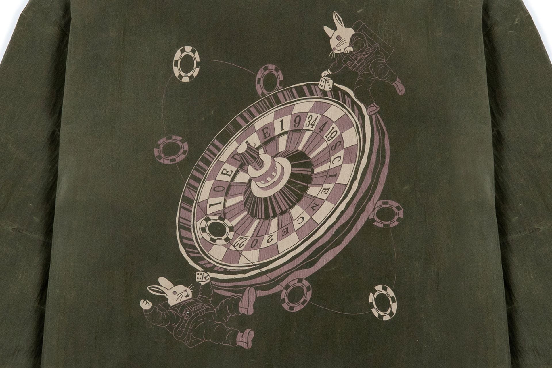 Ioedle - Zero Gravity Casino Windbreaker (Olive) product image 5 | TRAB K-Fashion Australia