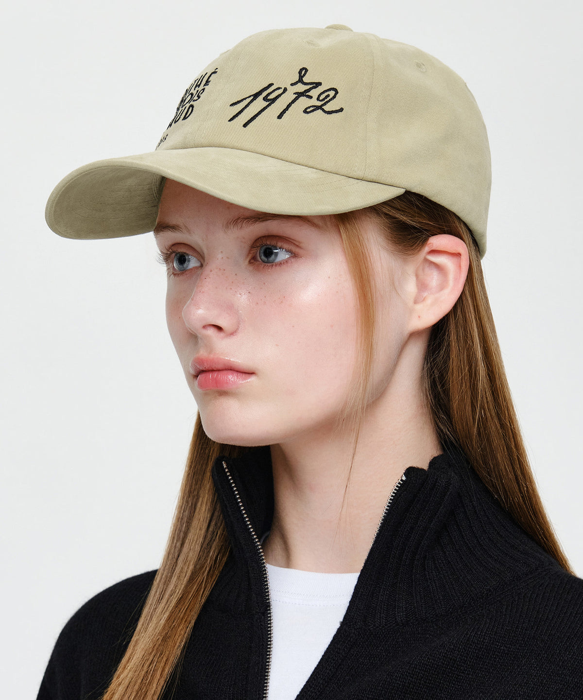 Marithe & Francois Girbaud - 1972 Logo Brushed Cap (Beige) product image 6 | TRAB K-Fashion Australia