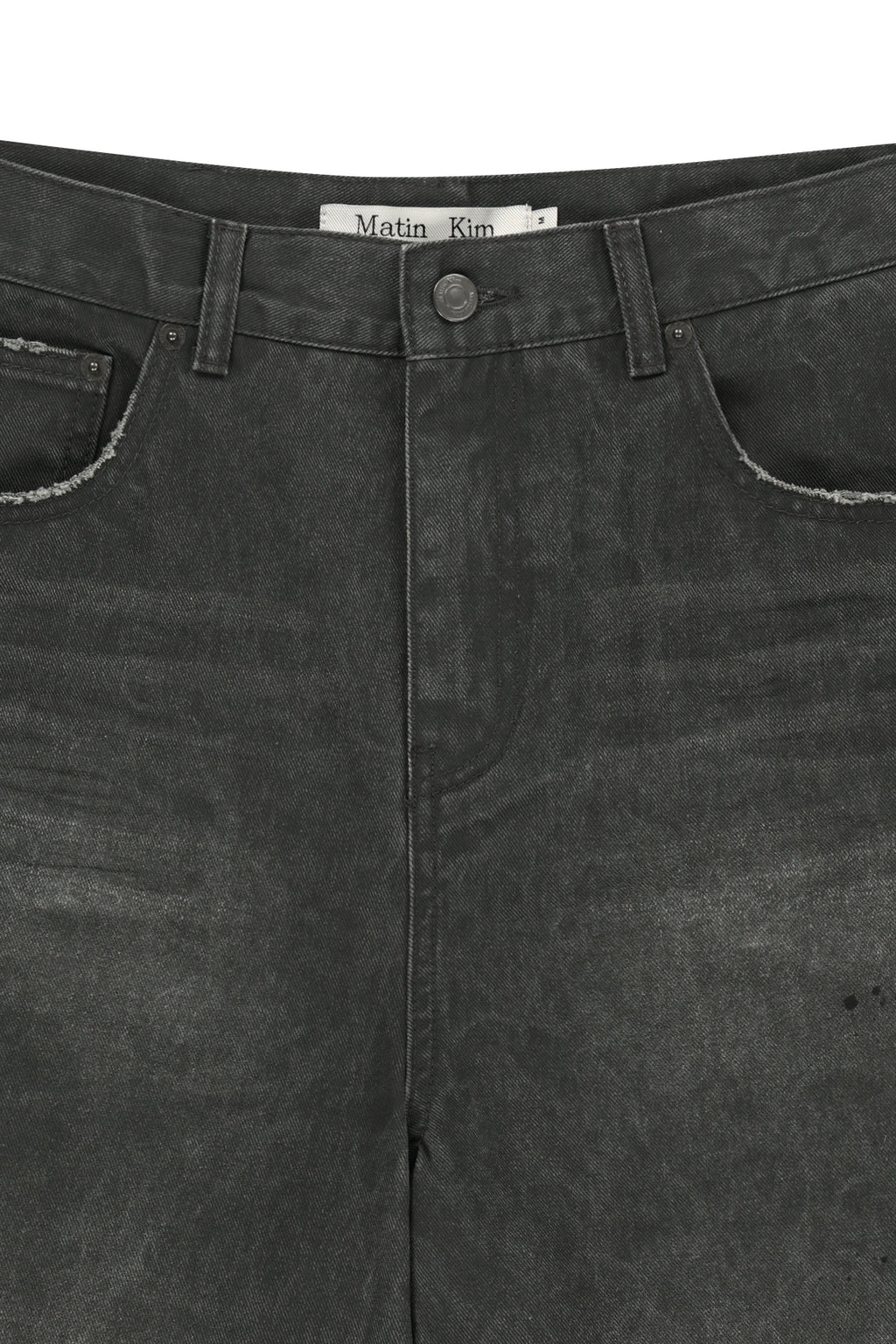 Matin Kim - Carpenter Bermuda Denim Pants (Charcoal) product image 3 | TRAB K-Fashion Australia