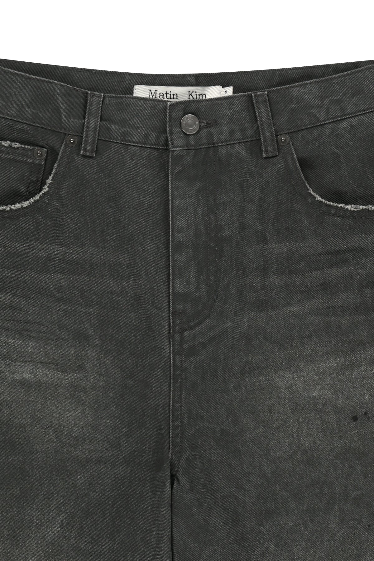 Matin Kim - Carpenter Bermuda Denim Pants (Charcoal) product image 3 | TRAB K-Fashion Australia