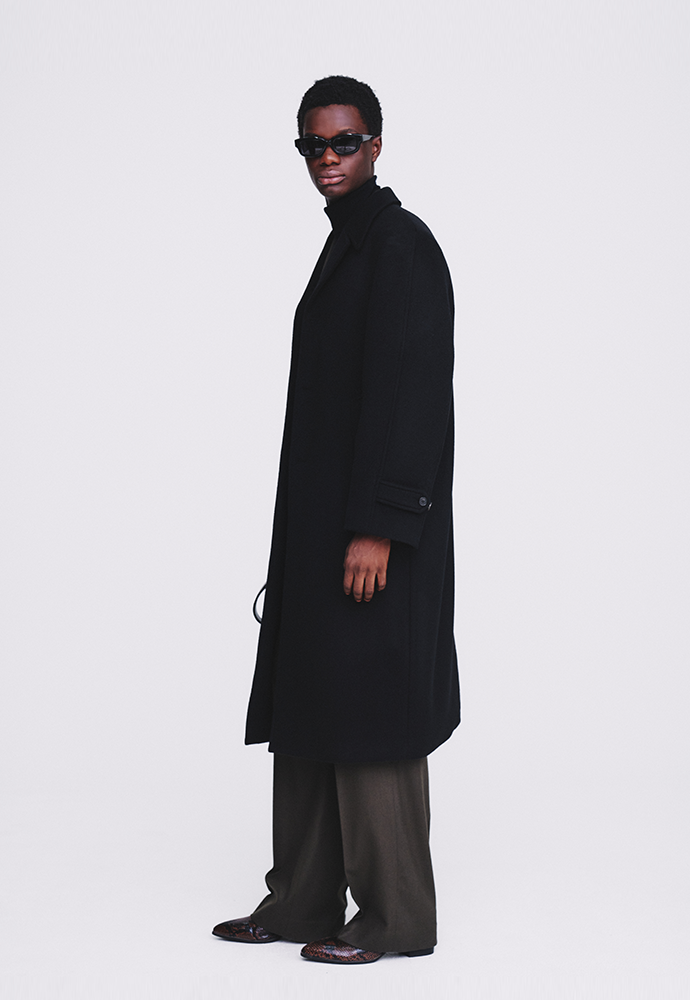 Tonywack - Cashmere Bal Collar Tailored Coat (Black) product image 2 | TRAB K-Fashion Australia