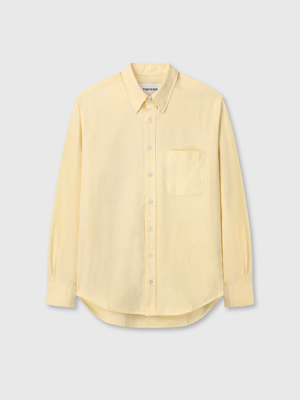 Tonywack - Cotton Lyocell Distressed Oxford Shirt (Pale Yellow) product image 7 | TRAB K-Fashion Australia