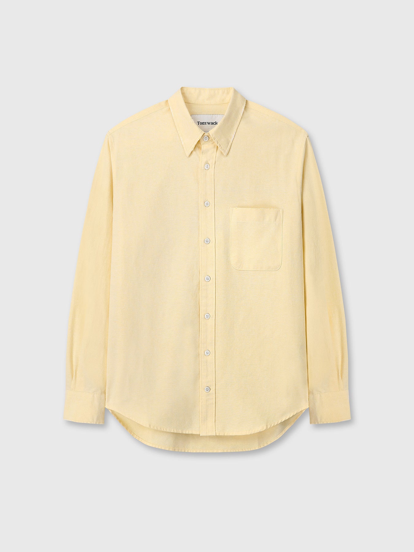 Tonywack - Cotton Lyocell Distressed Oxford Shirt (Pale Yellow) product image 6 | TRAB K-Fashion Australia