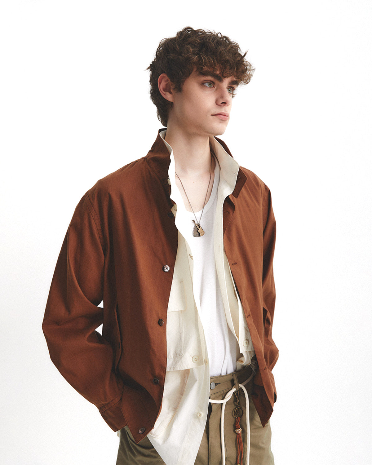 Eastlogue - Light Weather Harrington Jacket (Brown) product image 3 | TRAB K-Fashion Australia