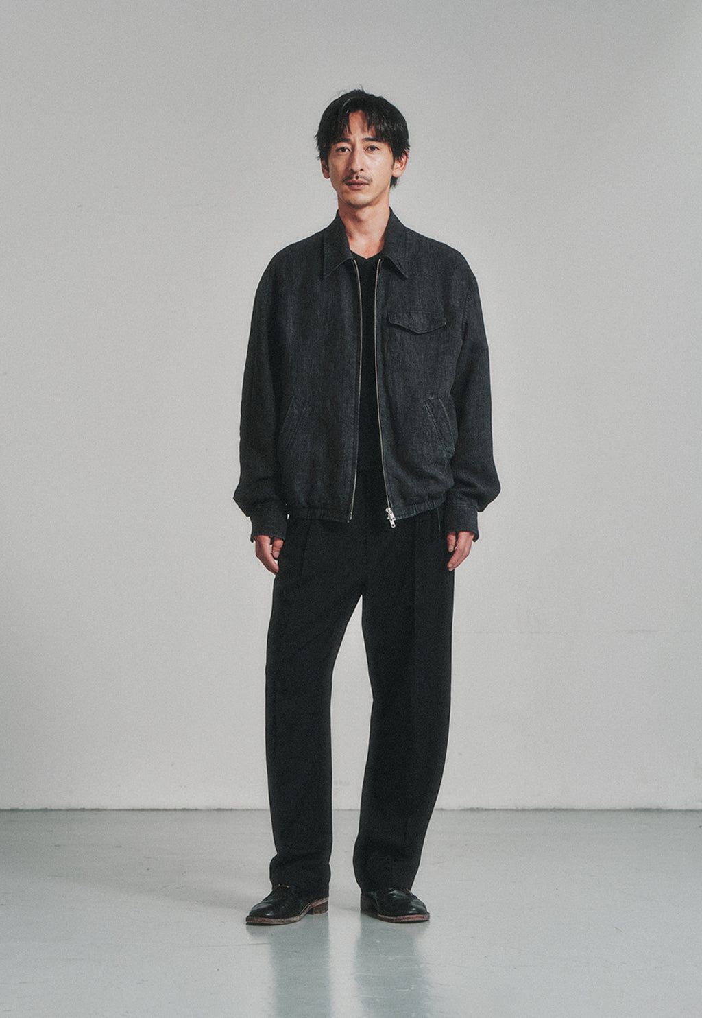 Art if acts - Linen Pocket Blouson (Black) product image 2 | TRAB K-Fashion Australia