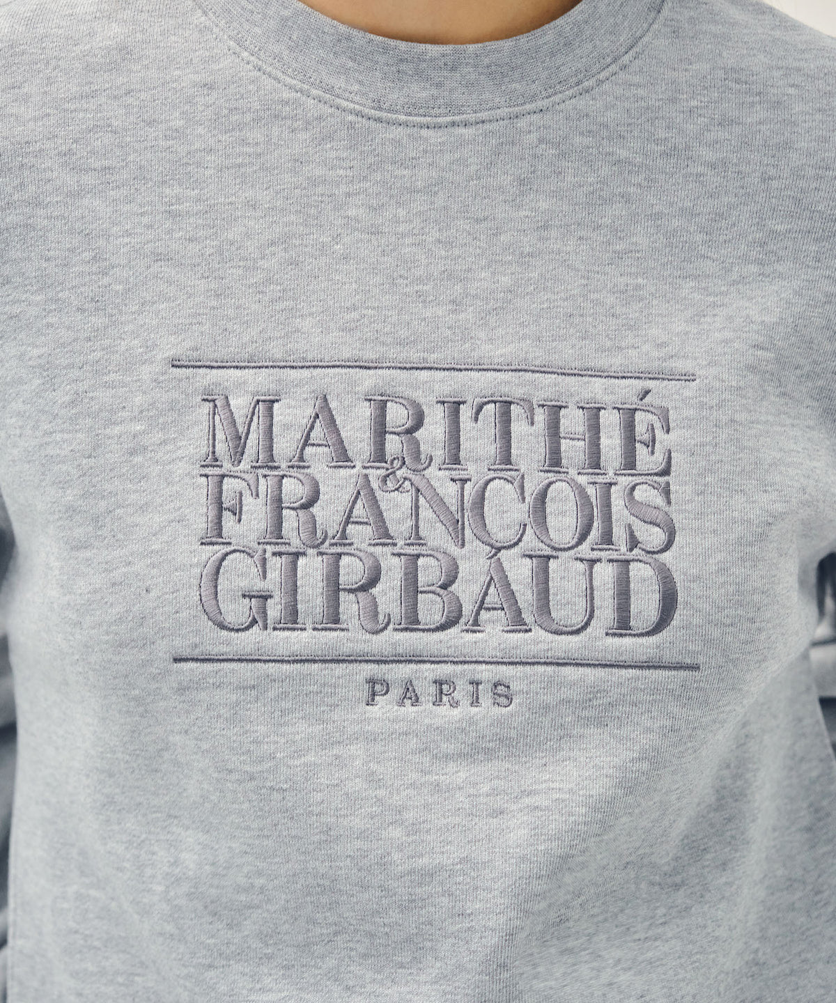 Marithe & Francois Girbaud - Classic Logo Crop Sweatshirt (Heather Gray) product image 4 | TRAB K-Fashion Australia