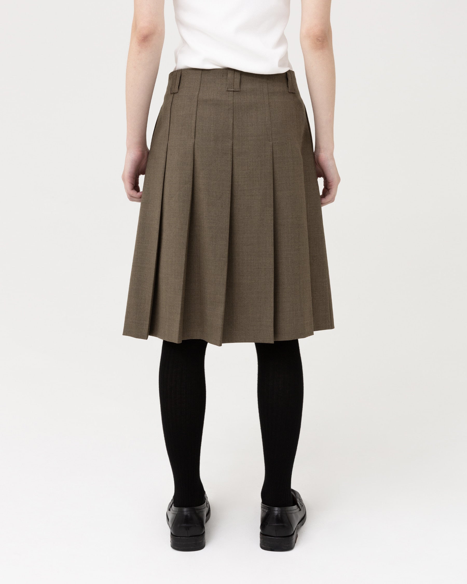 Brownyard - Pleats Midi Skirt (Brown) product image 2 | TRAB K-Fashion Australia