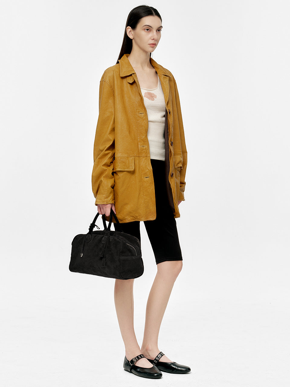 Marge Sherwood - Soft Bowling Large (Black Suede) product image 3 | TRAB K-Fashion Australia
