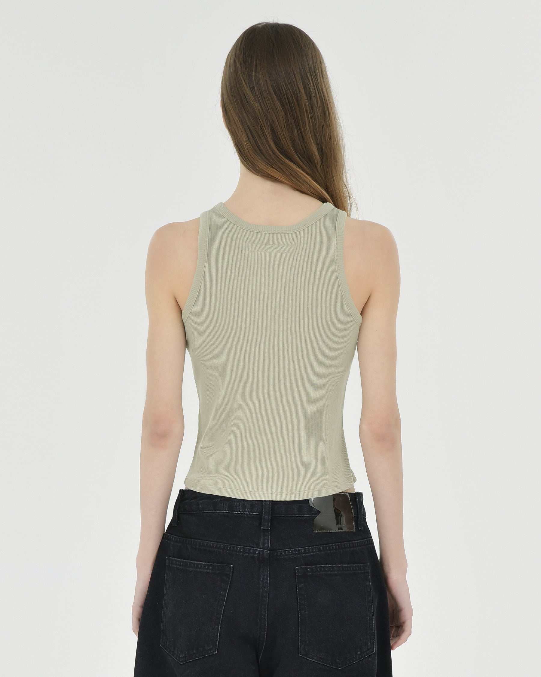 Brownyard - Sleeveless Top (Light Olive) product image 2 | TRAB K-Fashion Australia