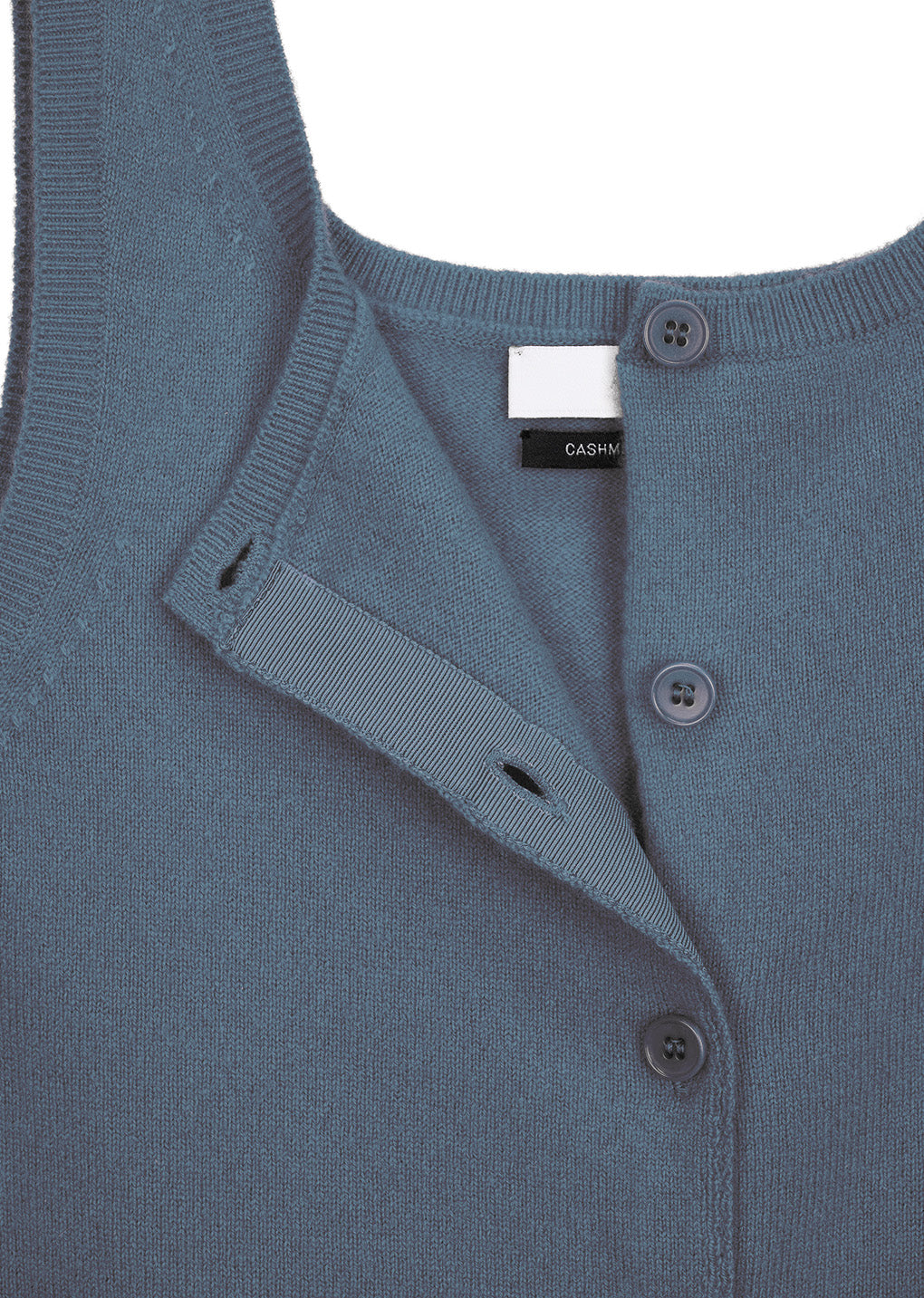 Amomento - Cashmere Button Up U-neck Vest (Blue) product image 7 | TRAB K-Fashion Australia