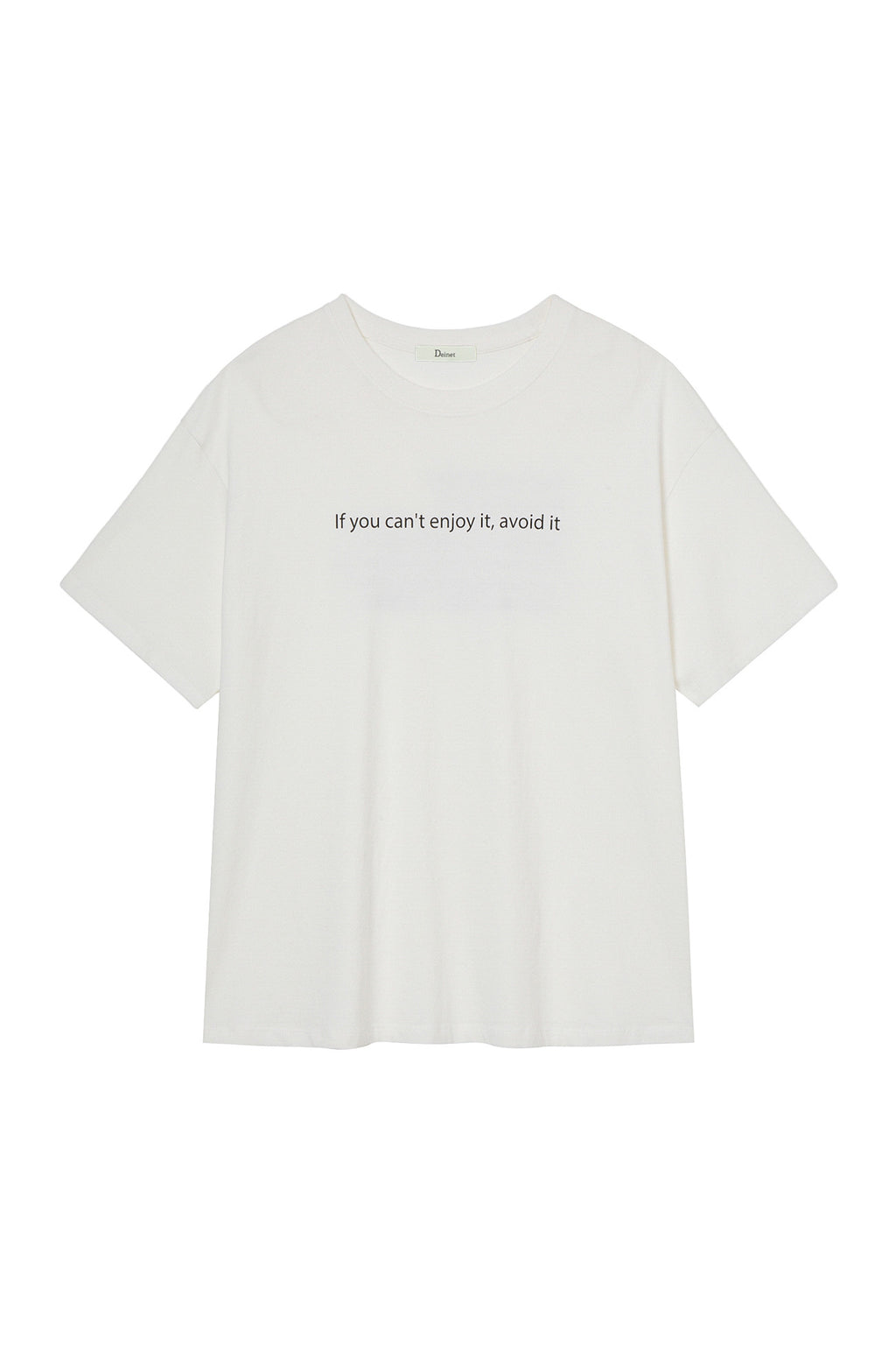 Deinet - If You Can't Enjoy It, Avoid It T-Shirt (White) product image 1 | TRAB K-Fashion Australia