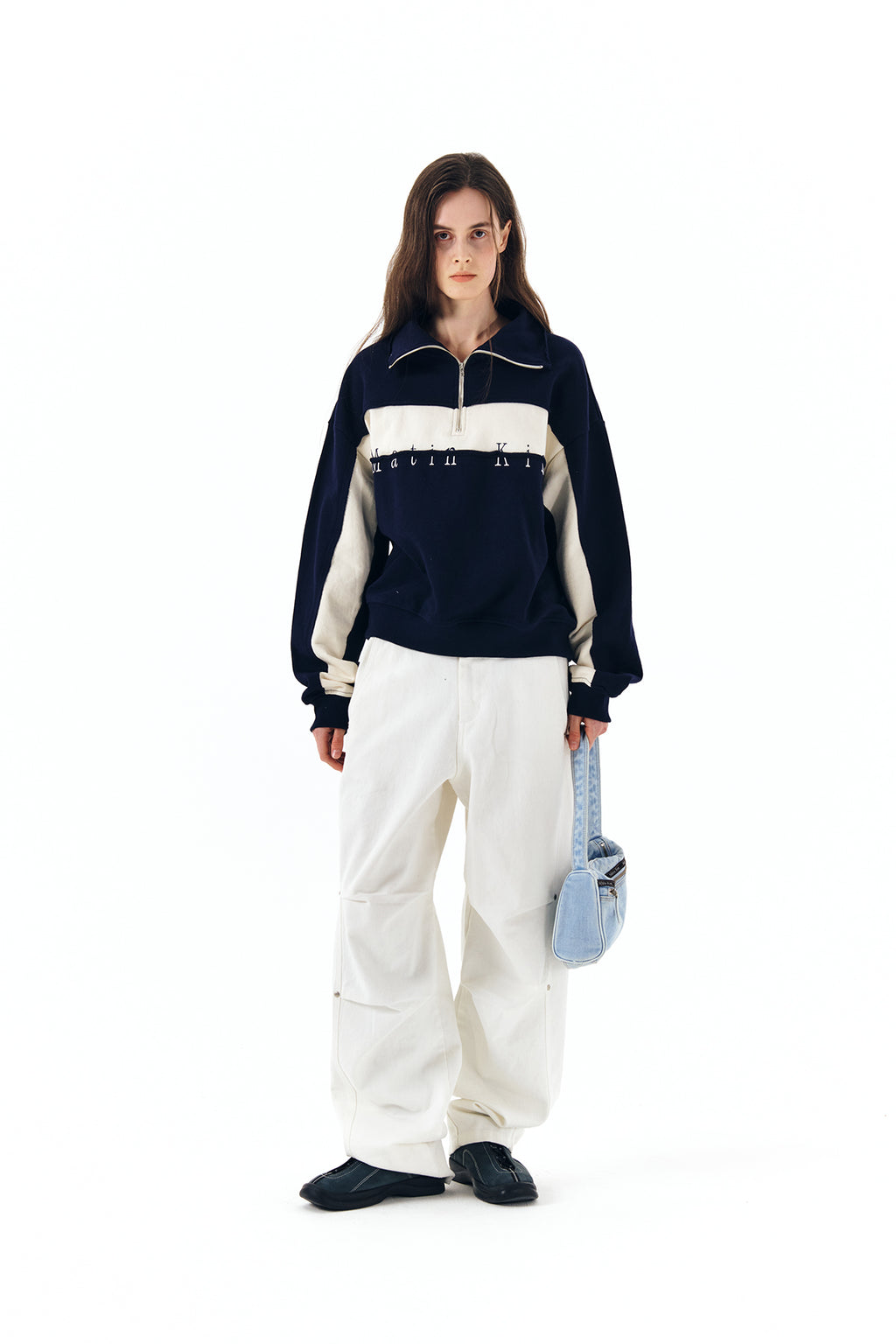 Matin Kim - Color Volume Denim Pants (White) product image 8 | TRAB K-Fashion Australia
