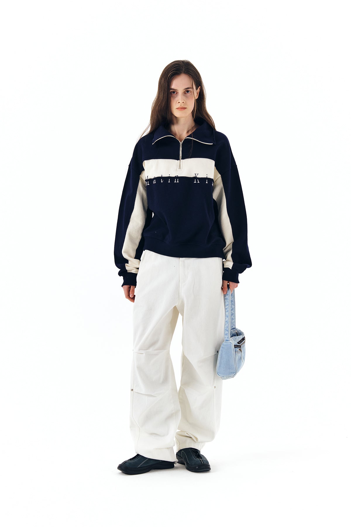 Matin Kim - Color Volume Denim Pants (White) product image 8 | TRAB K-Fashion Australia