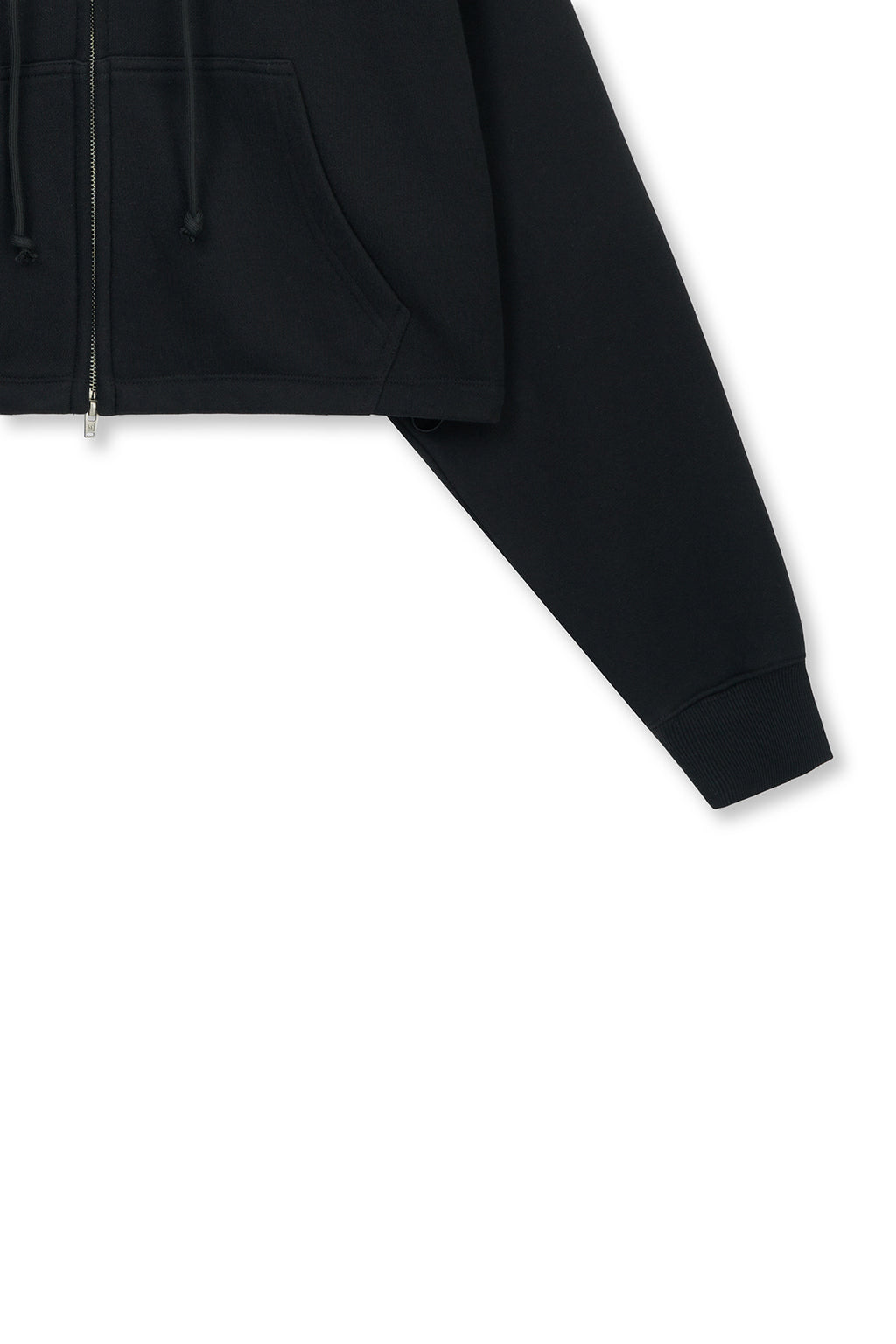 Matin Kim - Graffiti Logo Crop Hoody Zip Up (Black) product image 4 | TRAB K-Fashion Australia