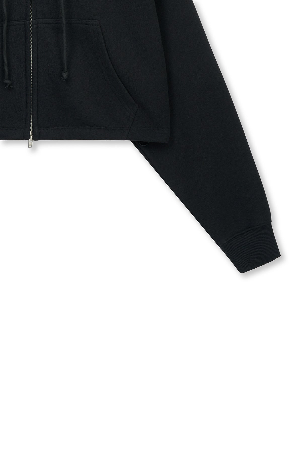 Matin Kim - Graffiti Logo Crop Hoody Zip Up (Black) product image 4 | TRAB K-Fashion Australia