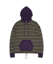 Coyseio - Stripe Knit Hoodie (Purple) product image 1 | TRAB K-Fashion Australia