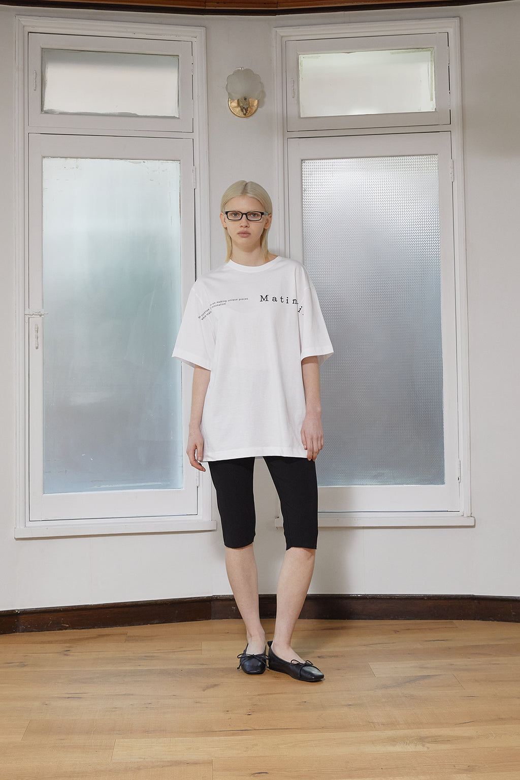 Matin Kim - Half Text Logo Top (White) product image 11 | TRAB K-Fashion Australia
