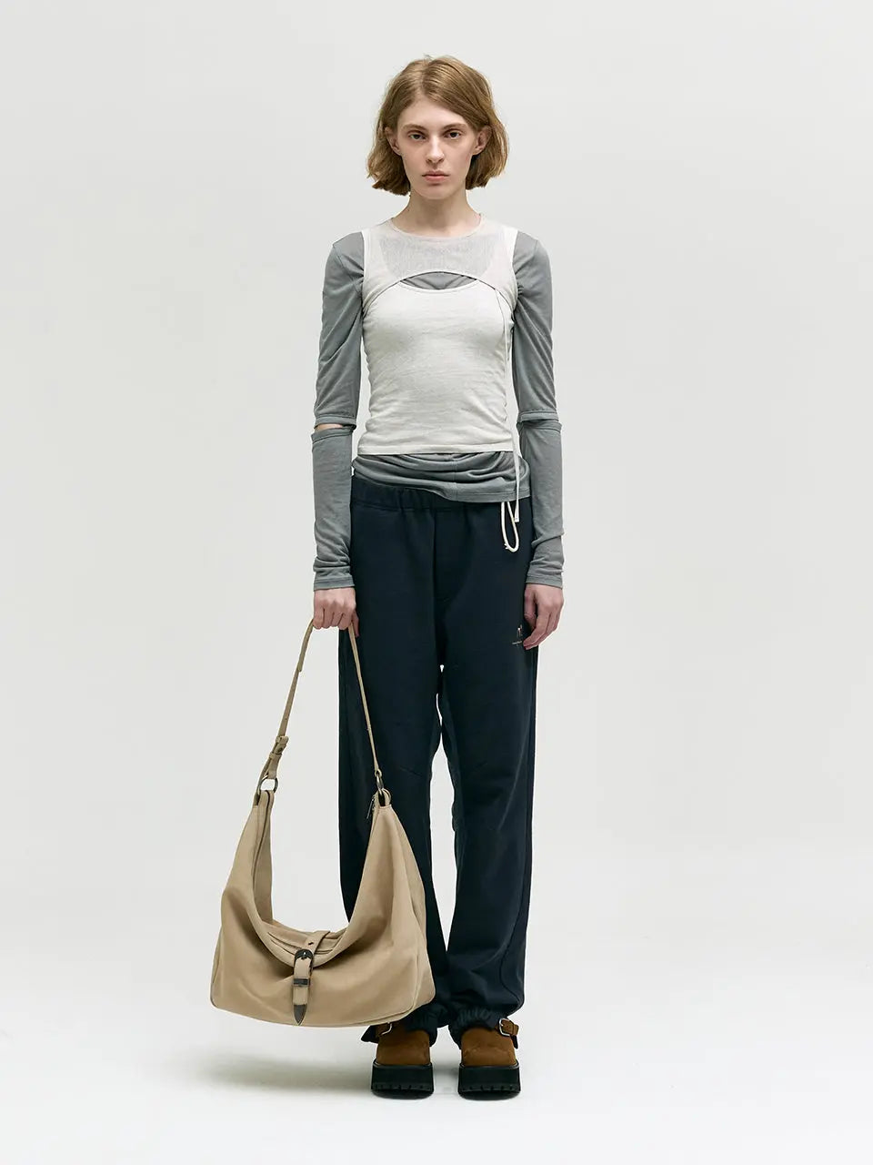 Marge Sherwood - Belted Hobo (Nude Nubuck) product image 3 | TRAB K-Fashion Australia