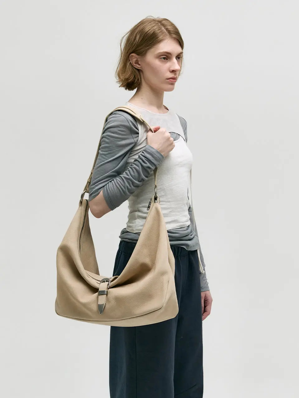 Marge Sherwood - Belted Hobo (Nude Nubuck) product image 2 | TRAB K-Fashion Australia