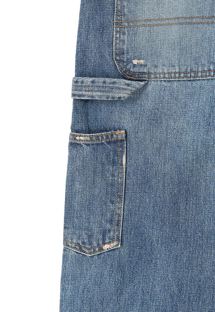 Art if acts - Oil Washed Denim Carpenter Pants (Mid Blue) product image 15 | TRAB K-Fashion Australia