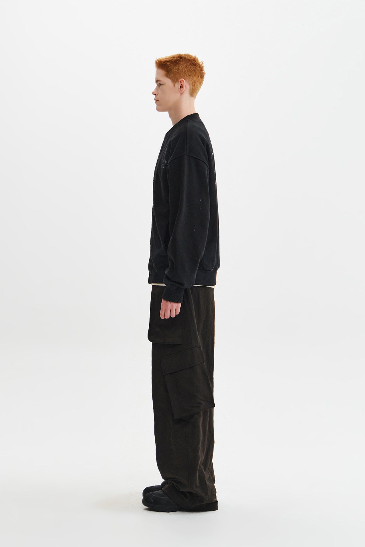 Matin Kim - Dusty Washed Button Up Jumper (Black) product image 9 | TRAB K-Fashion Australia