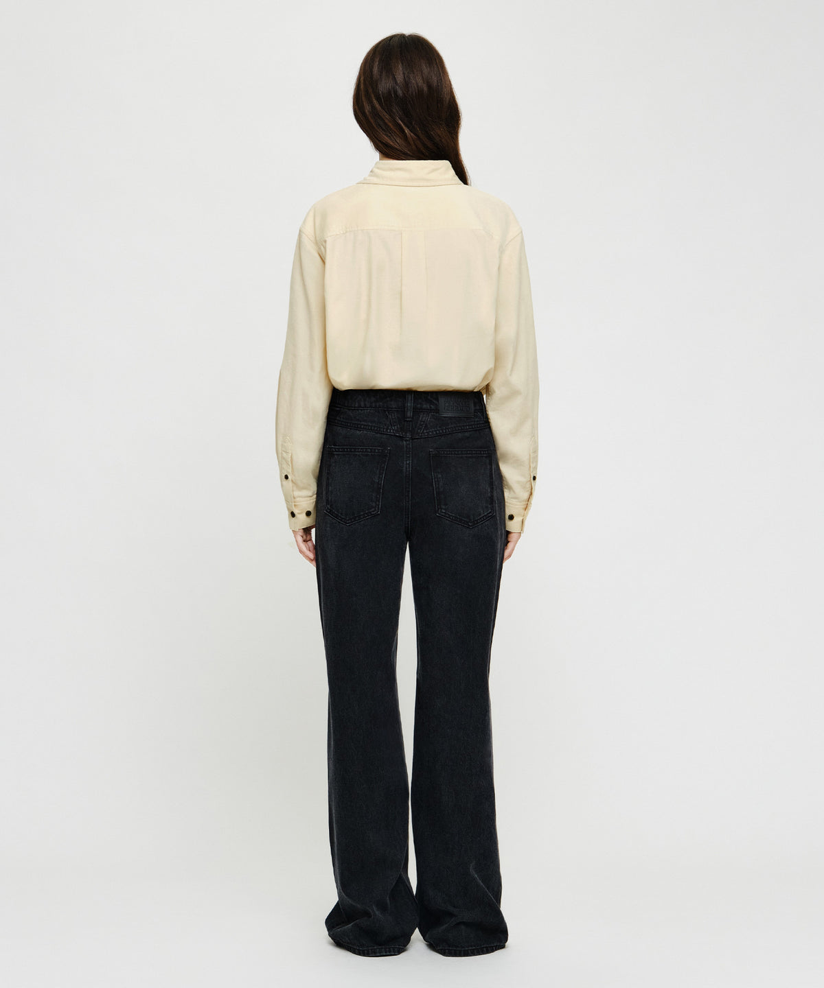 Marithe & Francois Girbaud - [Pre-order – Ships 7 Oct] Semi-wide Denim Pants (Black) product image 5 | TRAB K-Fashion Australia