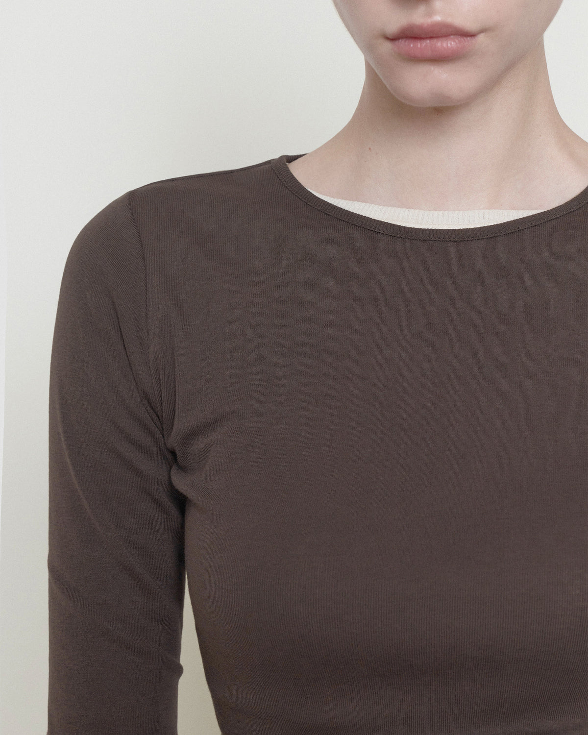 Brownyard - Ribbed Long Sleeve (Dark Brown) product image 3 | TRAB K-Fashion Australia