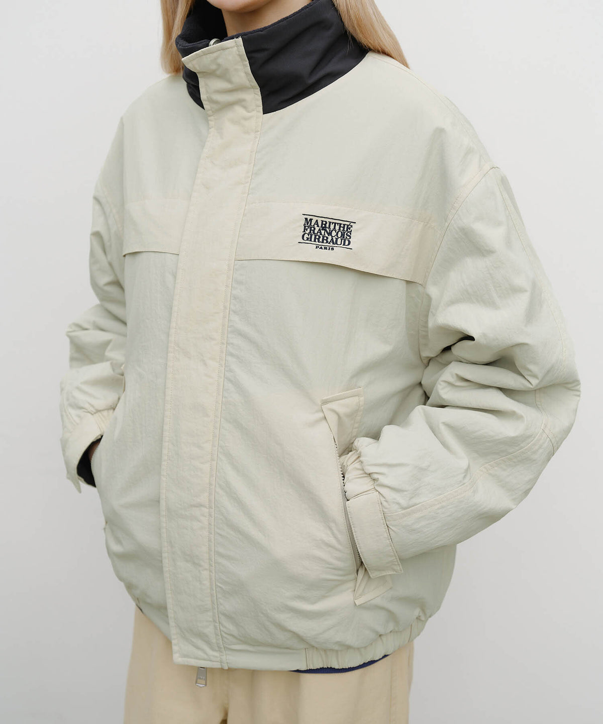 Marithe & Francois Girbaud - Classic Logo Reversible Sailing Jacket (Light Beige) product image 5 | TRAB K-Fashion Australia