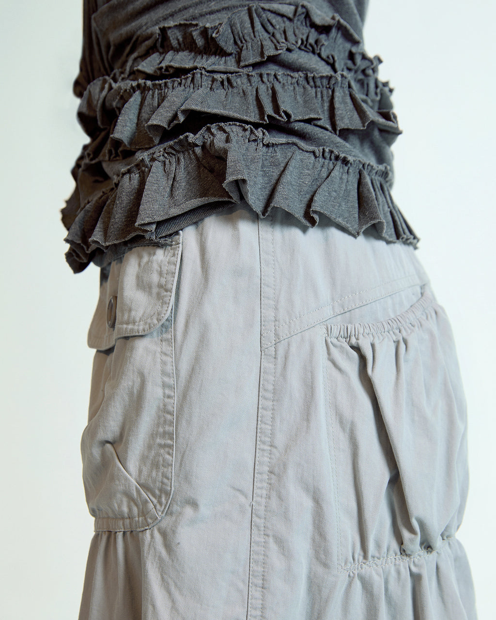 Coyseio - Shirring Tobi Pants (Ash Pink) product image 3 | TRAB K-Fashion Australia