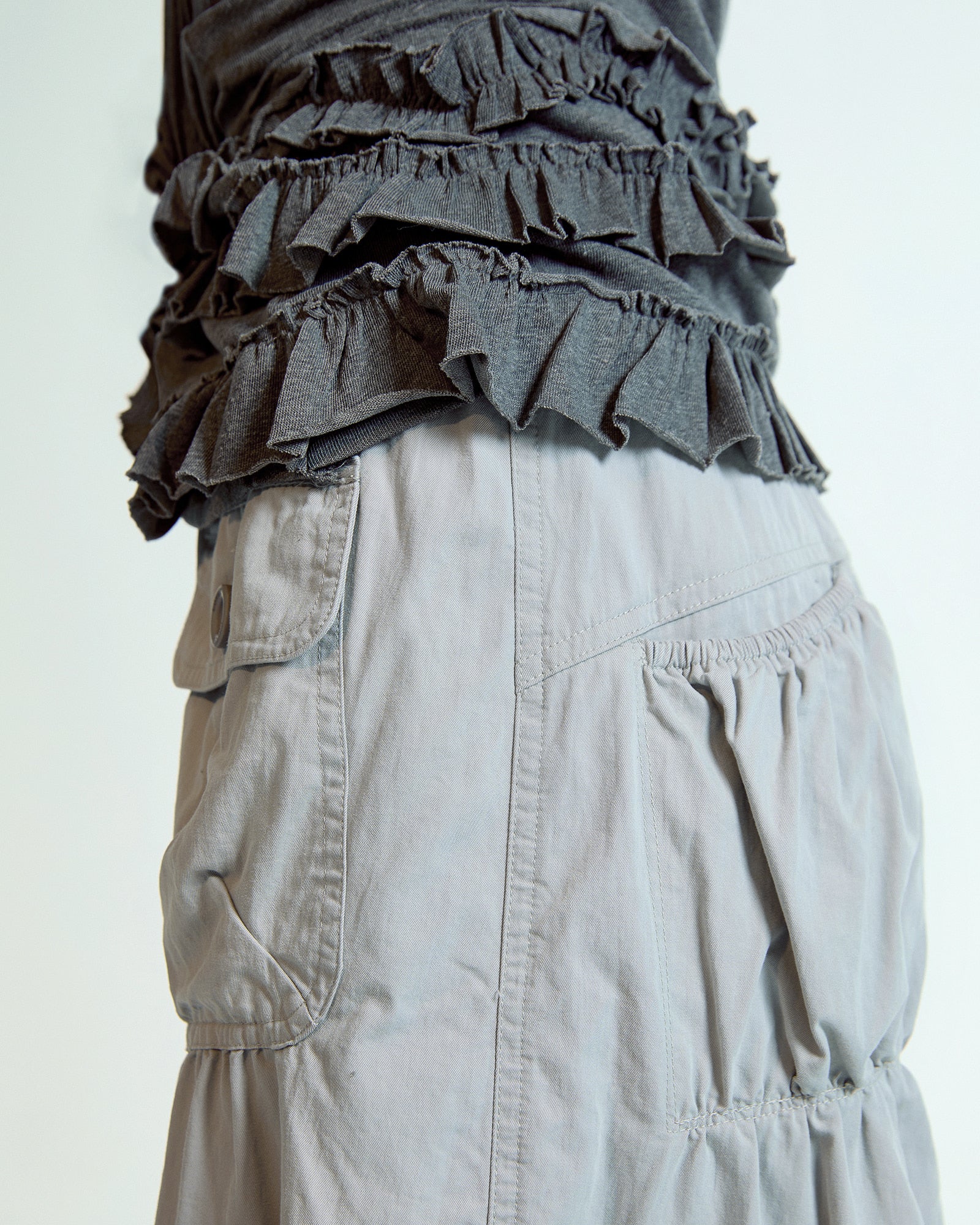 Coyseio - Shirring Tobi Pants (Ash Pink) product image 3 | TRAB K-Fashion Australia