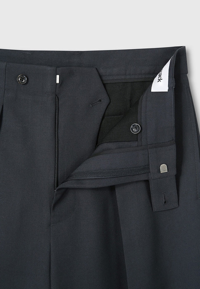 Tonywack - Wool Twill Pleated Wide Trousers (Carbon Grey) product image 9 | TRAB K-Fashion Australia