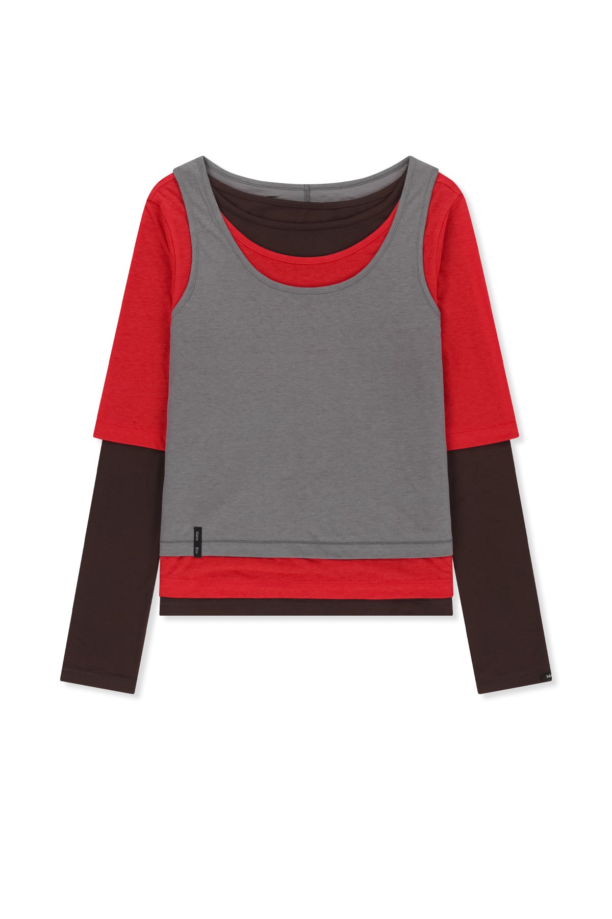 Matin Kim - Triple Layered Multi Way Top (Red) product image 2 | TRAB K-Fashion Australia