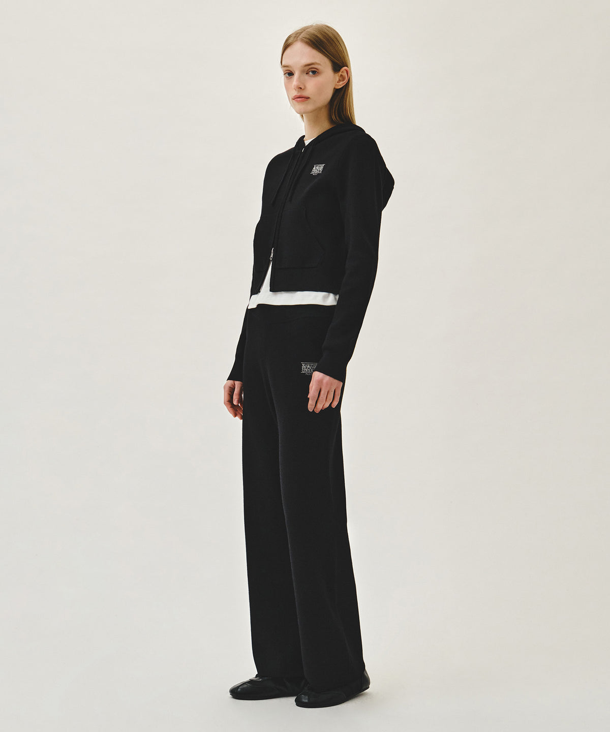 Marithe & Francois Girbaud - Classic Logo Knit Pants (Black) product image 4 | TRAB K-Fashion Australia