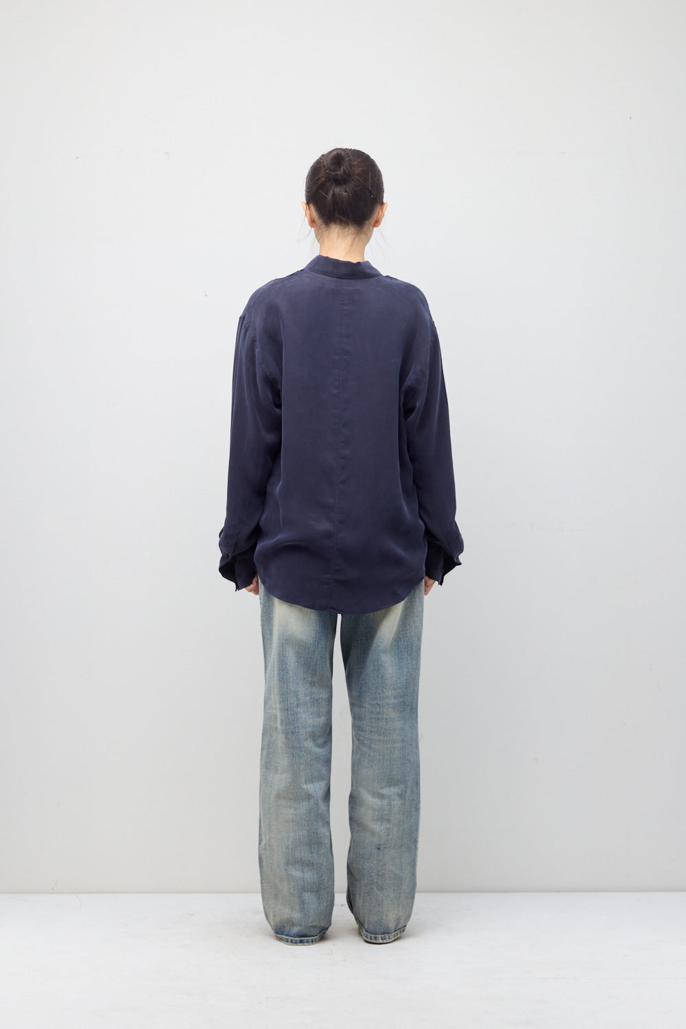 Hatchingroom - Drape Shirt (Dark Blue) product image 4 | TRAB K-Fashion Australia
