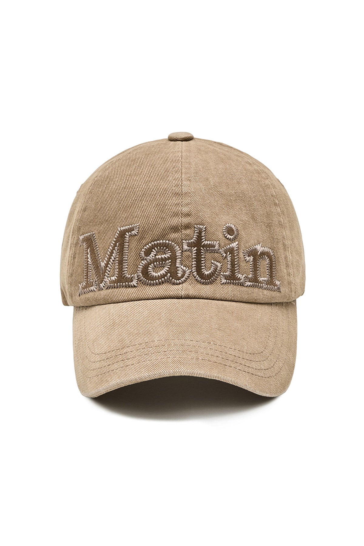 Matin Kim - Matin Applique Stitch Ball Cap (Camel) product image 1 | TRAB K-Fashion Australia