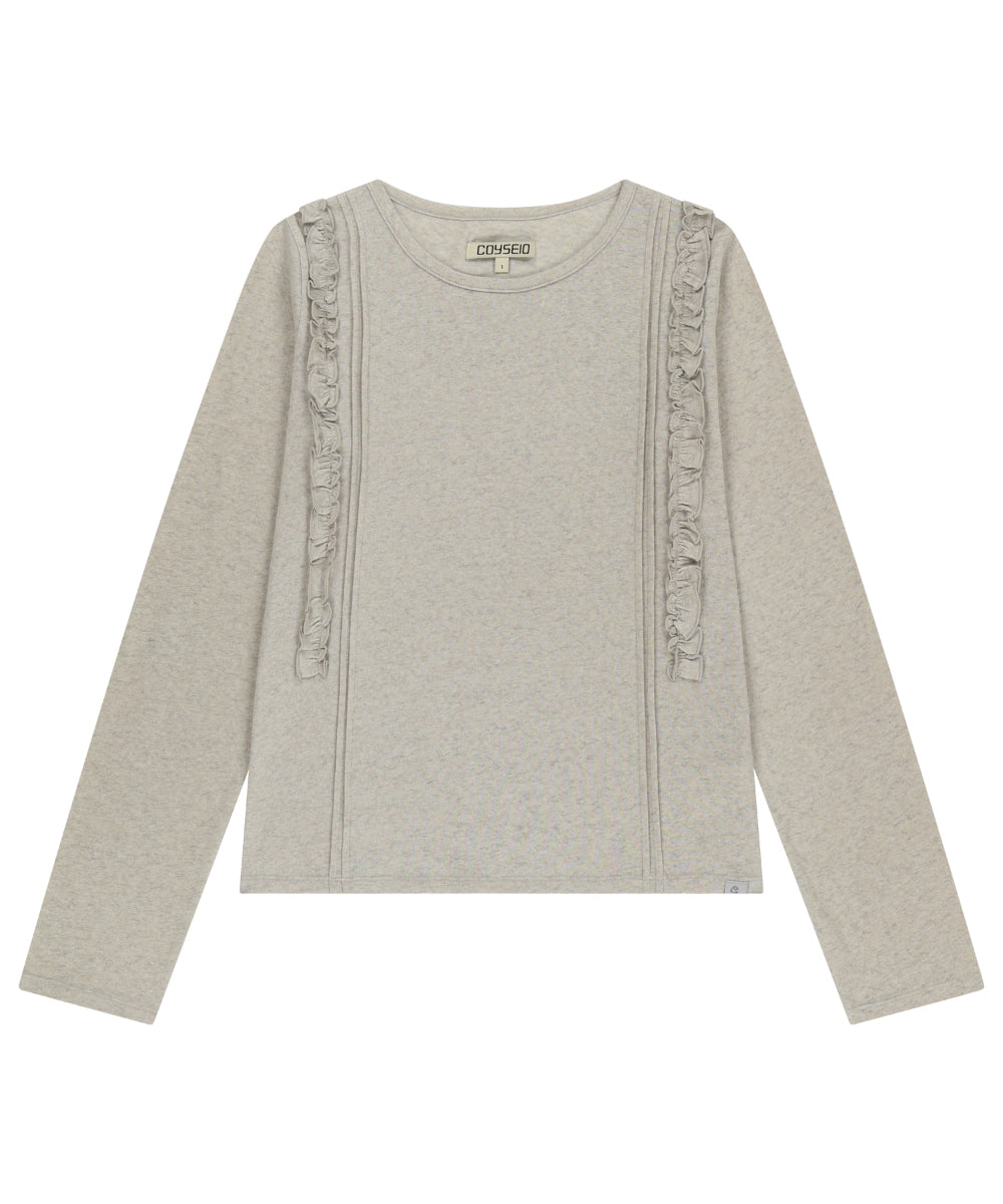 Coyseio - Double Ruffle Long Sleeve (Oatmeal) product image 12 | TRAB K-Fashion Australia