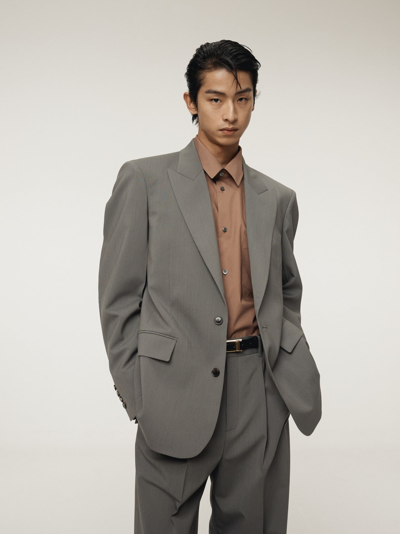 Recto - Structured Single Suit Jacket (Midnight Grey) product image 7 | TRAB K-Fashion Australia