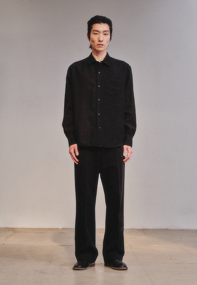 Art if acts - Washed Linen Shirt (Black) product image 3 | TRAB K-Fashion Australia
