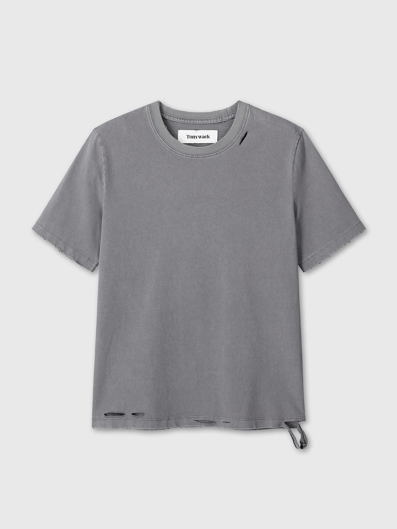 Tonywack - Garment Dyed Vintage Cotton T-Shirt (Faded Grey) product image 7 | TRAB K-Fashion Australia