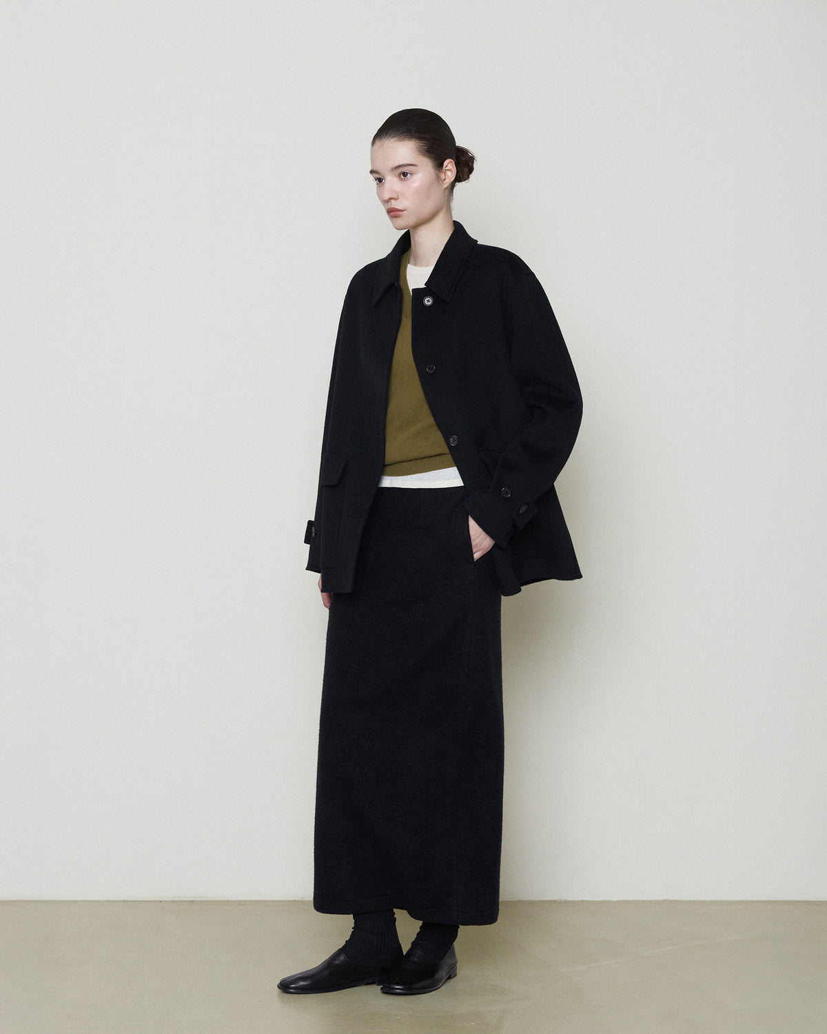 Brownyard - Handmade Half Coat (Black) product image 2 | TRAB K-Fashion Australia