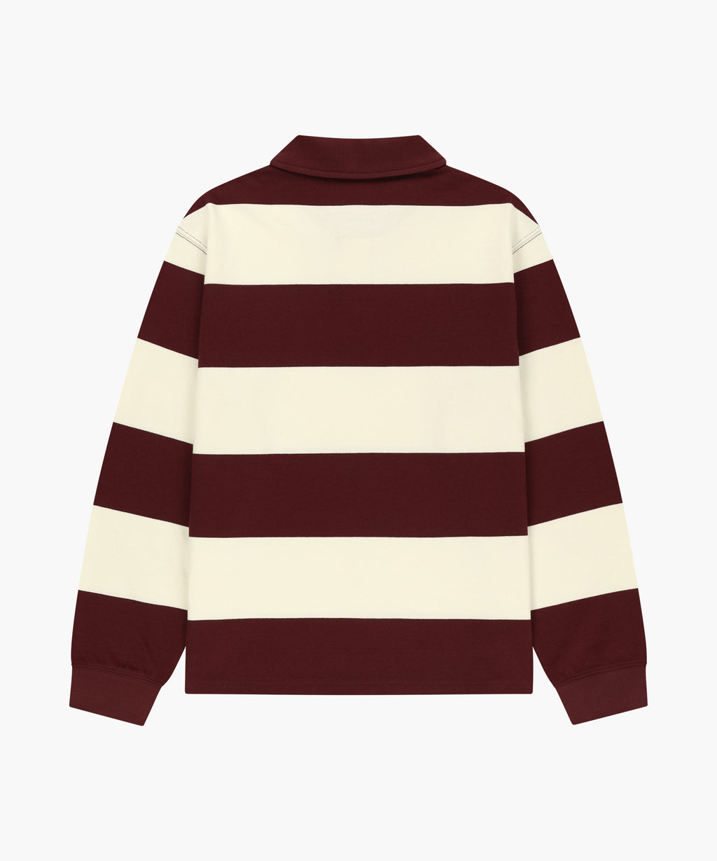 Marithe & Francois Girbaud - Small Classic Logo Rugby Collar Long Sleeve Tee (Burgundy) product image 6 | TRAB K-Fashion Australia