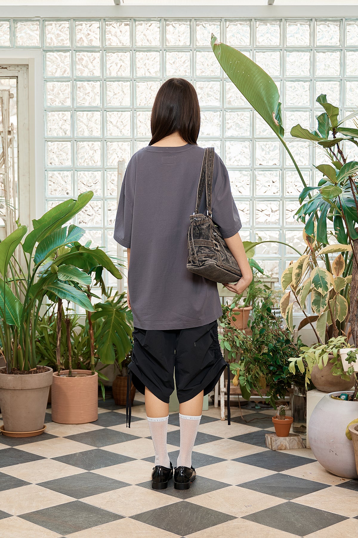 Matin Kim - For Lovers Logo Point Top (Charcoal) product image 6 | TRAB K-Fashion Australia